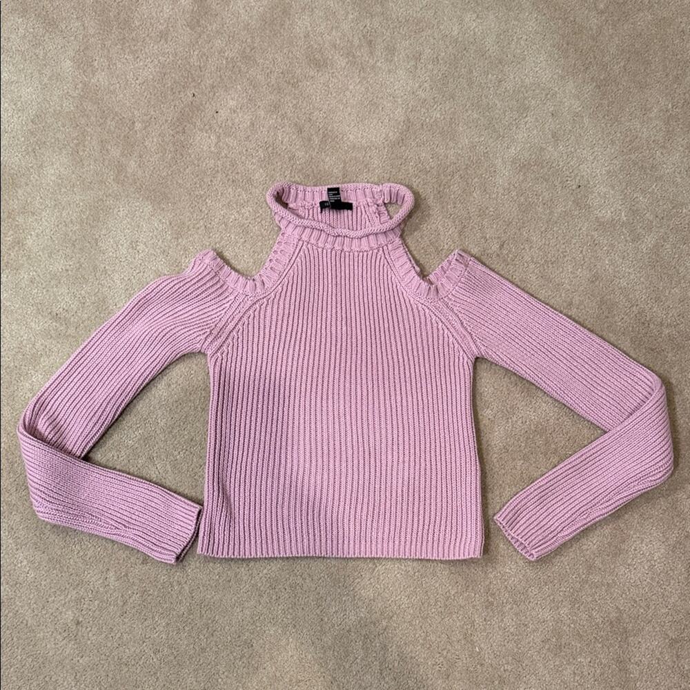 Forever 21 Lavender Off-the-Shoulder Sweater